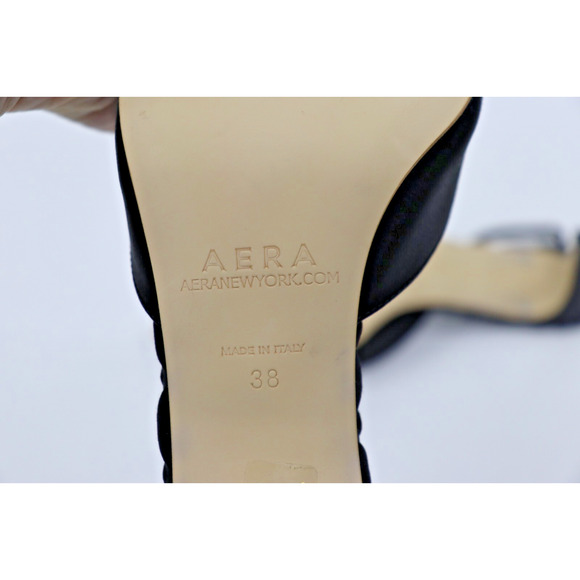 Aera Gabriella Slingback Pumps Women US 8 EU 38 Black Vegan Point Toe Heel $575 - Picture 10 of 10